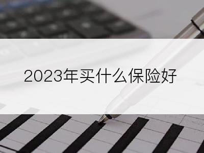 2023年买什么保险好