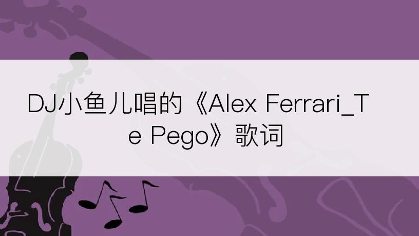 DJ小鱼儿唱的《Alex Ferrari_Te Pego》歌词
