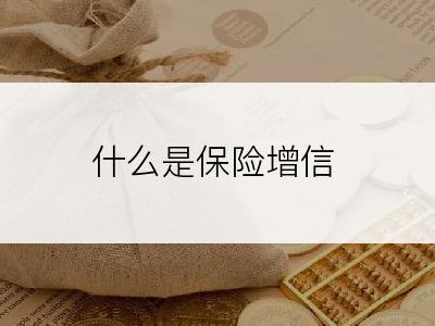 什么是保险增信