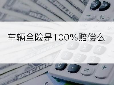 车辆全险是100%赔偿么