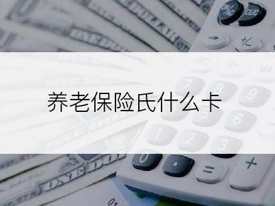 养老保险氏什么卡