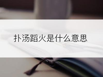 扑汤蹈火是什么意思