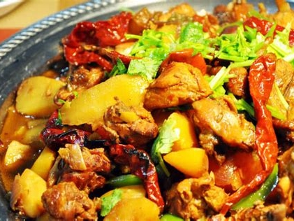 新疆大盘鸡的制作方法