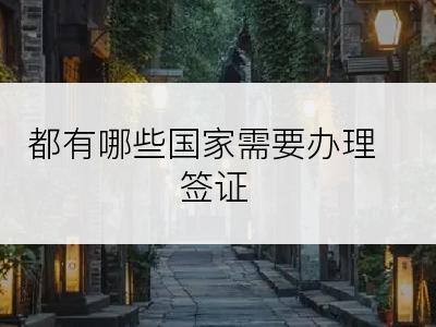 都有哪些国家需要办理签证