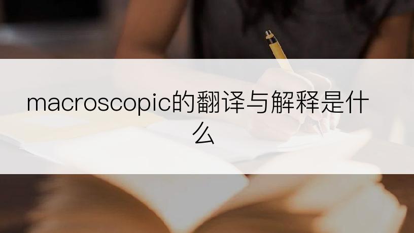 macroscopic的翻译与解释是什么