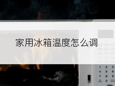 家用冰箱温度怎么调
