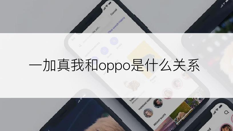 一加真我和oppo是什么关系