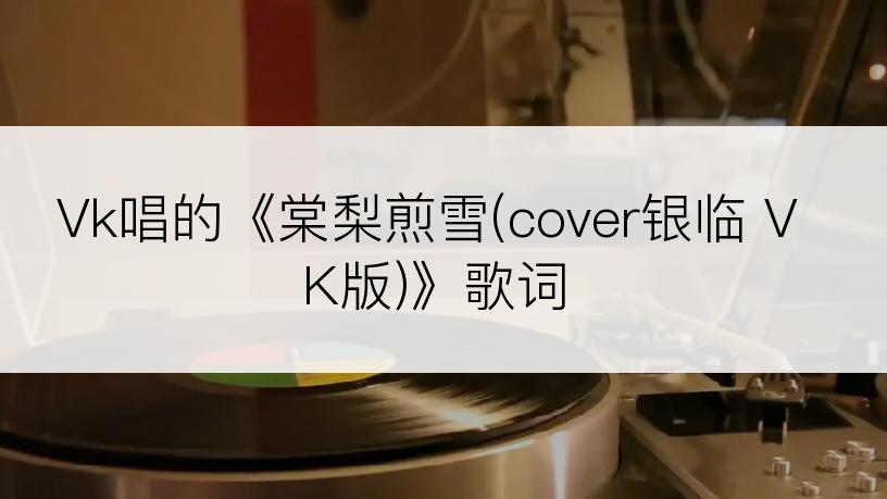 Vk唱的《棠梨煎雪(cover银临 VK版)》歌词