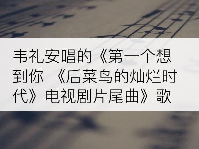 韦礼安唱的《第一个想到你 《后菜鸟的灿烂时代》电视剧片尾曲》歌词