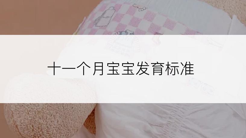 十一个月宝宝发育标准