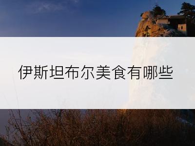 伊斯坦布尔美食有哪些