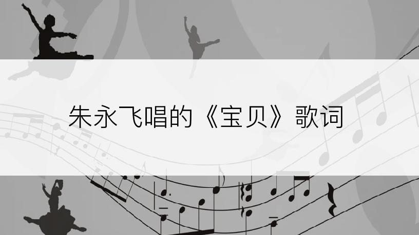 朱永飞唱的《宝贝》歌词