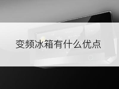 变频冰箱有什么优点