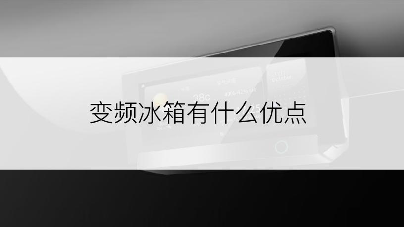 变频冰箱有什么优点