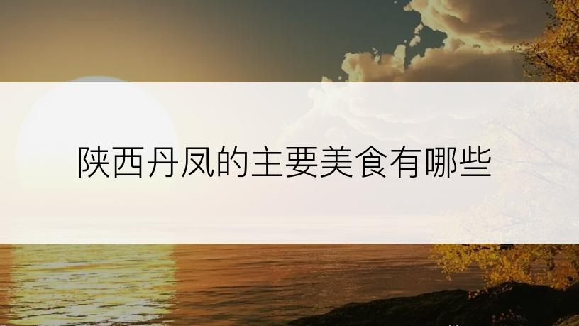 陕西丹凤的主要美食有哪些