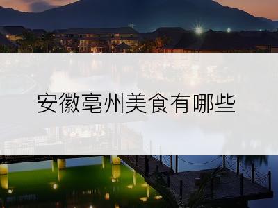 安徽亳州美食有哪些
