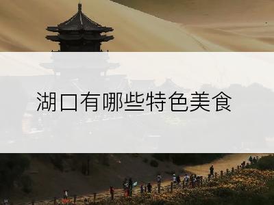 湖口有哪些特色美食