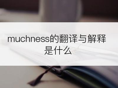 muchness的翻译与解释是什么