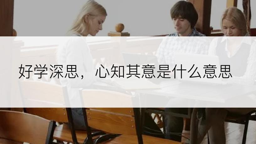 好学深思，心知其意是什么意思