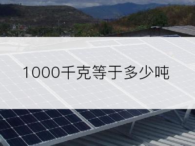 1000千克等于多少吨