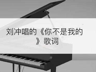刘冲唱的《你不是我的》歌词