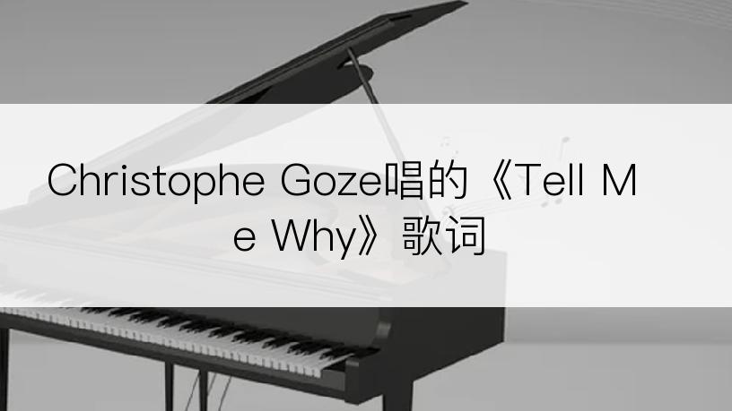 Christophe Goze唱的《Tell Me Why》歌词