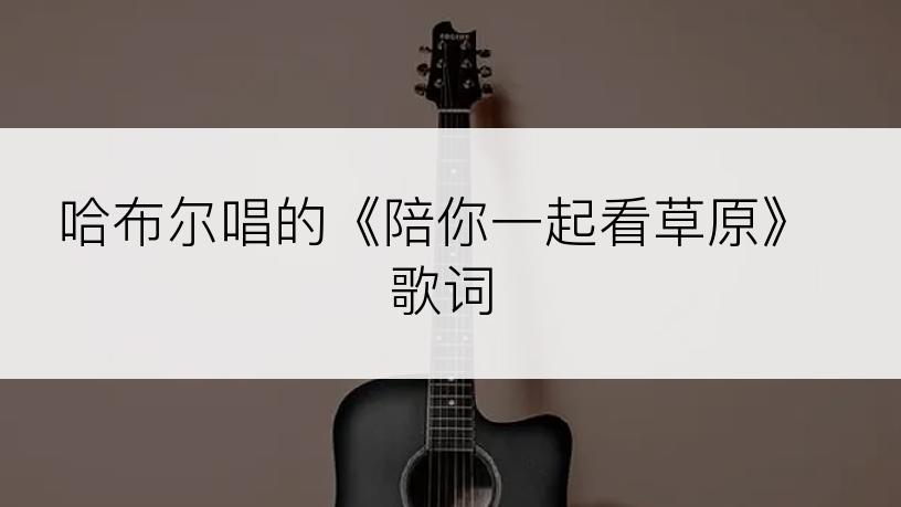 哈布尔唱的《陪你一起看草原》歌词