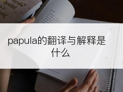 papula的翻译与解释是什么