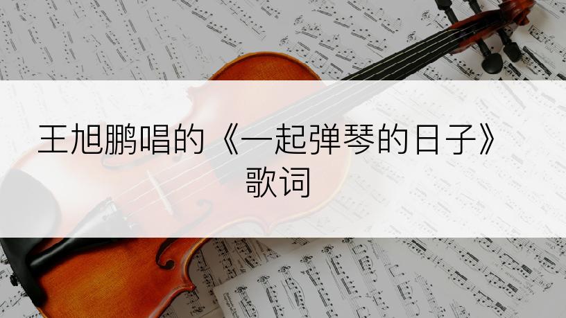 王旭鹏唱的《一起弹琴的日子》歌词