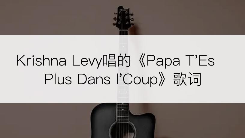 Krishna Levy唱的《Papa T'Es Plus Dans l'Coup》歌词