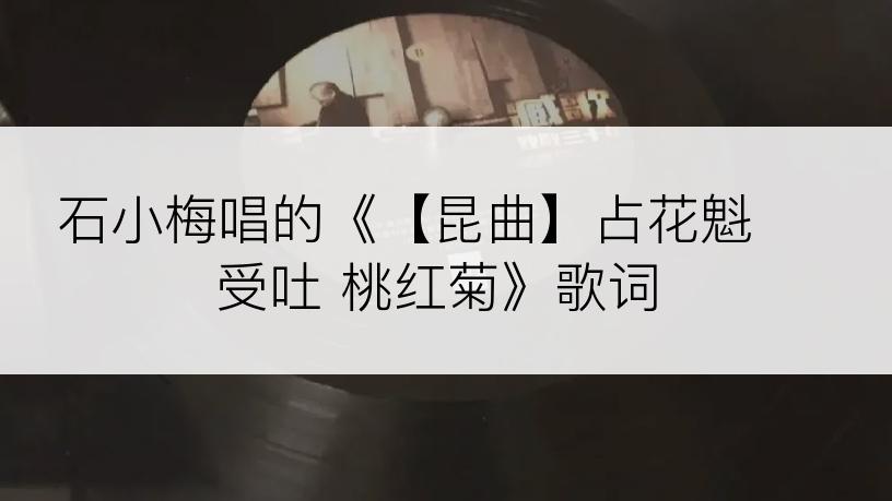 石小梅唱的《【昆曲】占花魁 受吐 桃红菊》歌词