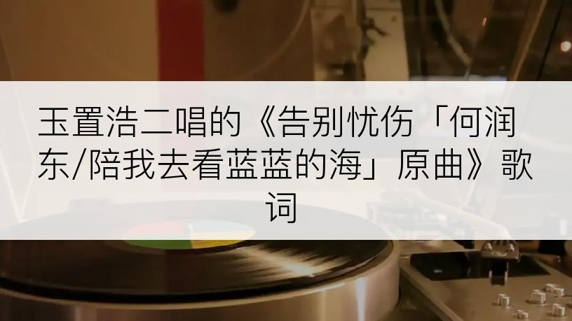 玉置浩二唱的《告别忧伤「何润东/陪我去看蓝蓝的海」原曲》歌词