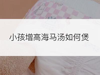 小孩增高海马汤如何煲