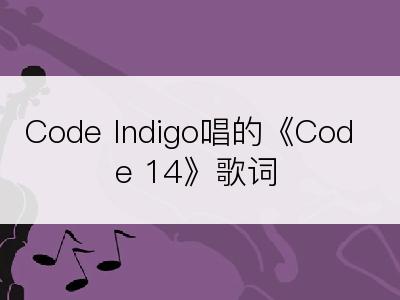 Code Indigo唱的《Code 14》歌词