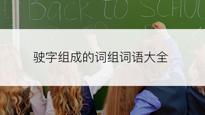 驶字组成的词组词语大全