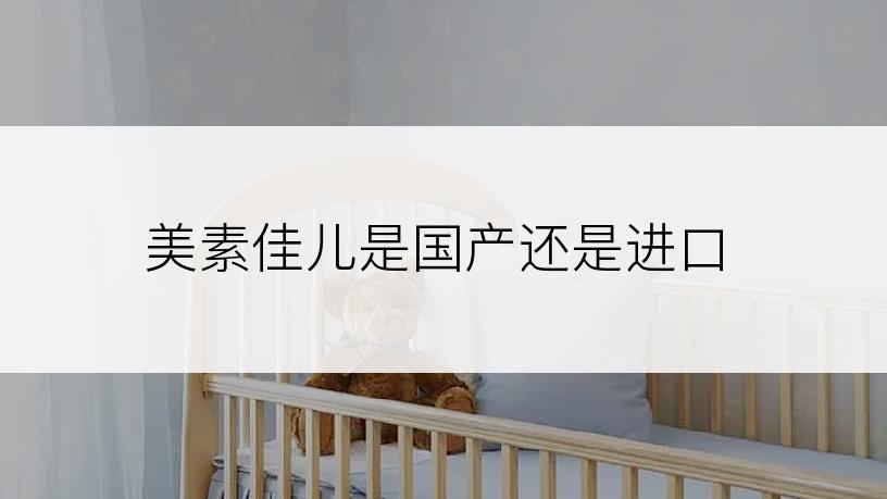 美素佳儿是国产还是进口