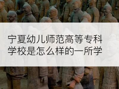 宁夏幼儿师范高等专科学校是怎么样的一所学校
