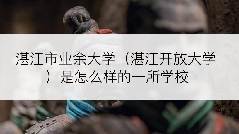 湛江市业余大学（湛江开放大学）是怎么样的一所学校