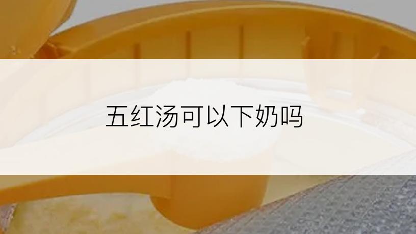 五红汤可以下奶吗