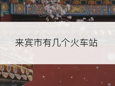 来宾市有几个火车站