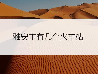 雅安市有几个火车站
