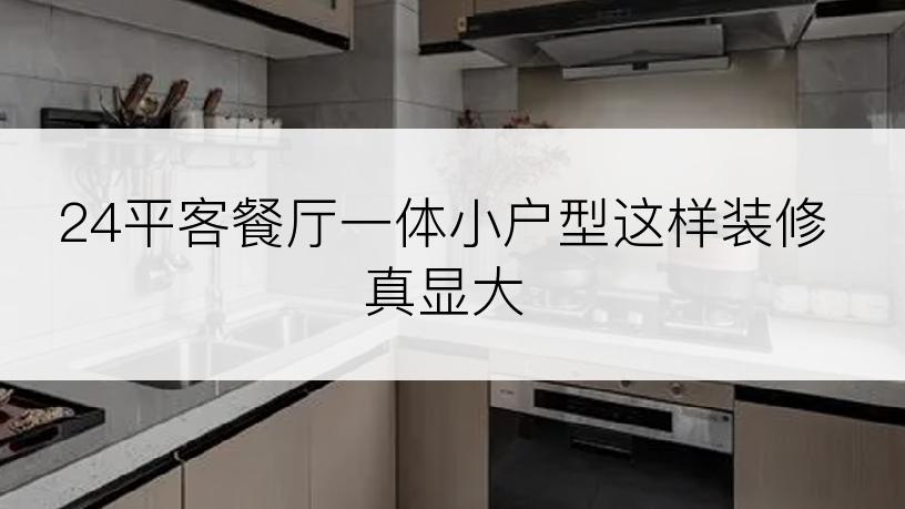 24平客餐厅一体小户型这样装修真显大