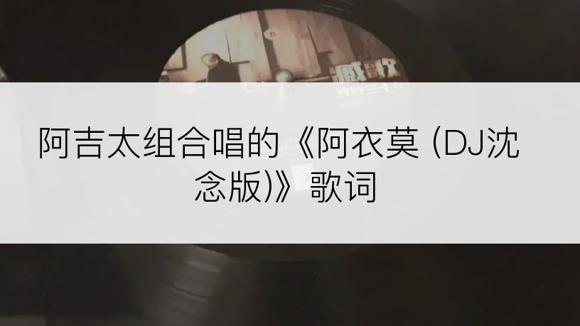 阿吉太组合唱的《阿衣莫 (DJ沈念版)》歌词