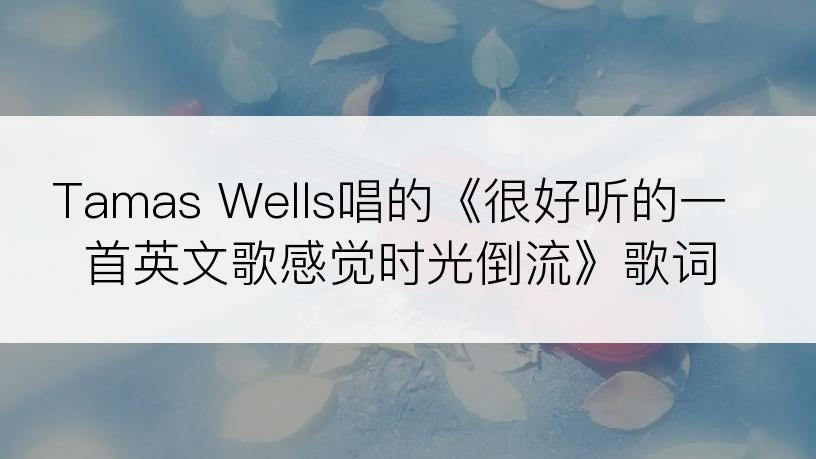 Tamas Wells唱的《很好听的一首英文歌感觉时光倒流》歌词
