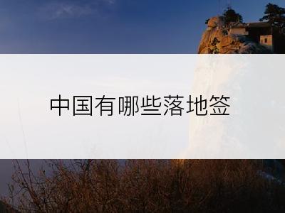 中国有哪些落地签