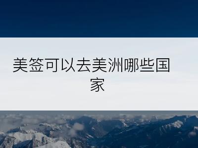 美签可以去美洲哪些国家