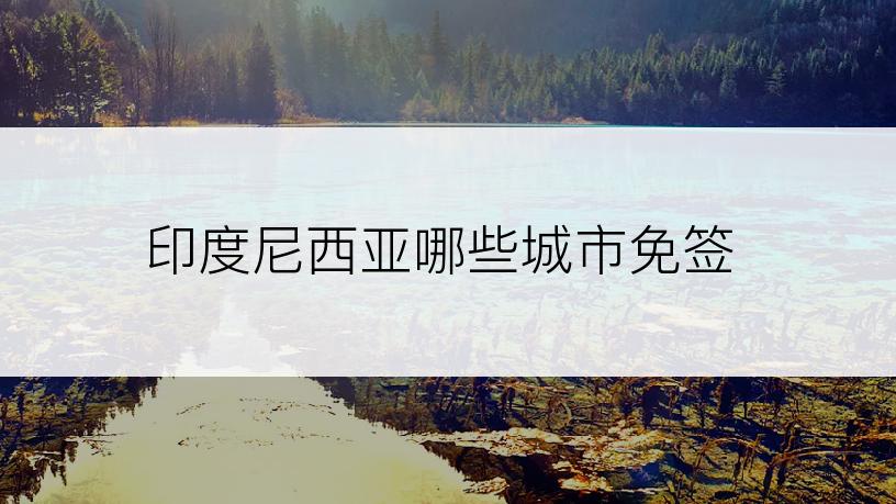 印度尼西亚哪些城市免签
