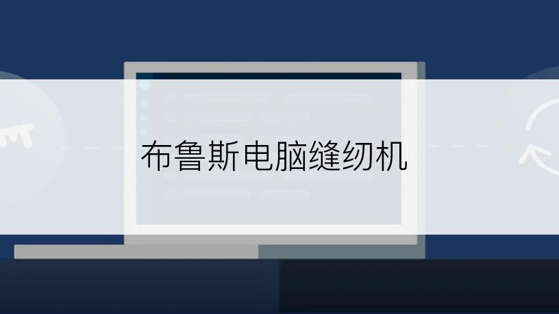 布鲁斯电脑缝纫机