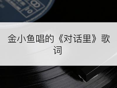 金小鱼唱的《对话里》歌词