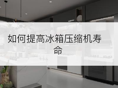如何提高冰箱压缩机寿命